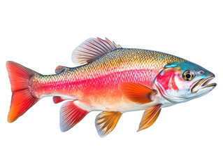 Fototapeta premium Rainbow trout salmon fish isolated on transparent background