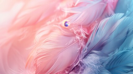 Soft and fluffy colored feathers.