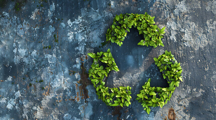 Recycling symbol with reuse,  recycle concept. Generative AI illustration 