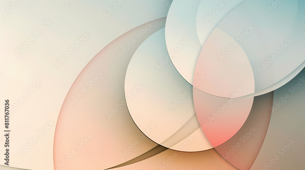 Poster minimalist composition with intersecting lines and muted tones