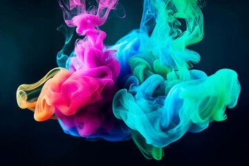 Colorful Ink Smoke Dynamics - made with Generative AI