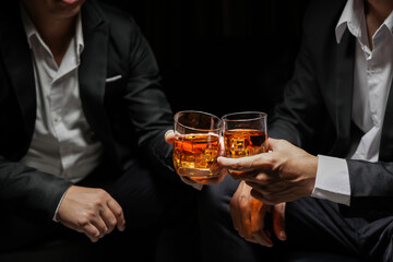 whiskey, for a friendly party in a bar or a restaurant.