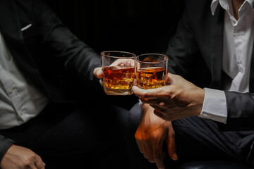 whiskey, for a friendly party in a bar or a restaurant.