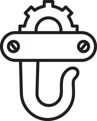 Crane Hook Line Icon