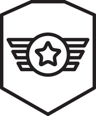 Shield Badge Line Icon