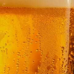 Primo Piano di Bicchiere di Birra Ghiacciata con Condensa