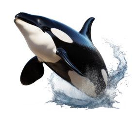 orca whale isolated on transparent background
