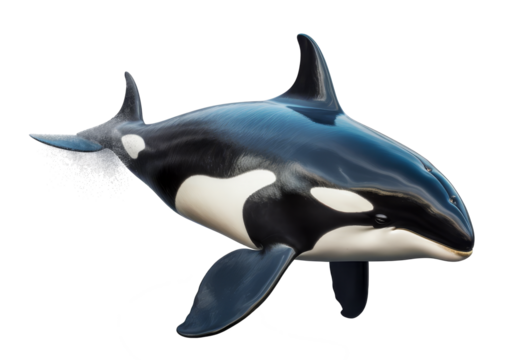 orca whale isolated on transparent background - Powered by Adobe