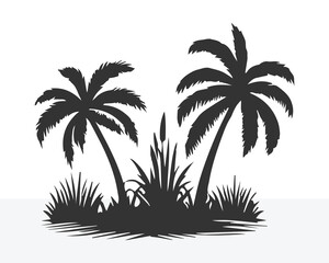 palm trees silhouette