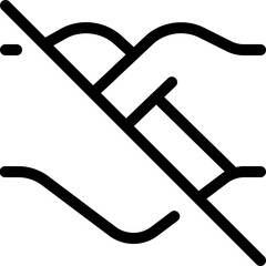 handshake simple slash icon flat vector