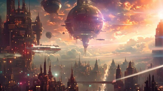 A Futuristic City With a Plethora of Tall Buildings, A parallel universe featuring a twisted version of a familiar earth city