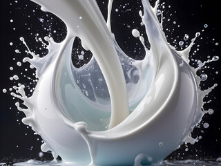 Captivating Milk Splash. Frozen Elegance.