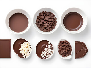 Chocolate Meltdown Medley. Dark, Milk, White.