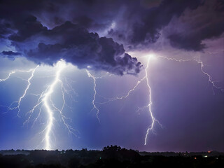 Night Fury. Lightning Tears Across the Storm Filled Sky.