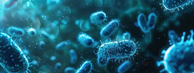 microbiology under microscope Probiotics Bacteria Biology, science Microscopic