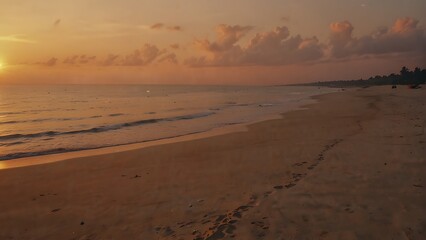 Sunrise at the beach Tranquil Beach Sunset Panorama 