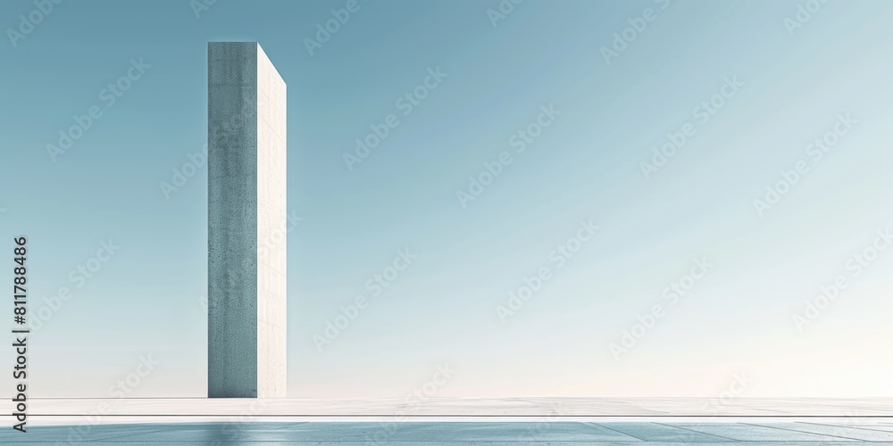 Wall mural the modern architectural building or skyscraper with bright blue sky. low angle view of tower centra