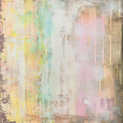 Colorful Rainbow Shabby Chic Junk Journal Paper Background for Scrapbooking and Crafting Projects