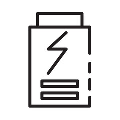 Charge Energy Power Line Icon