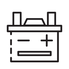 Battery Car Energy Line Icon