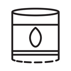 Barrel Can Drum Line Icon