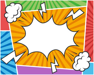 Pop art comic background