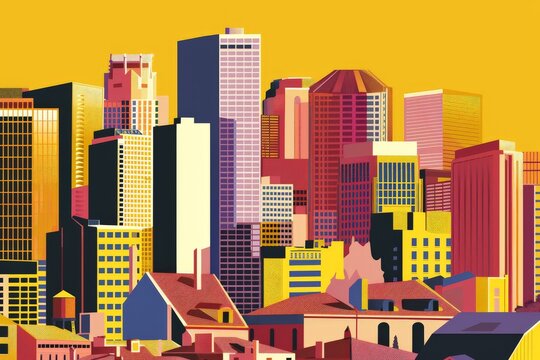 cityscape - business background - city, corporate, backdrop, skyline. Beautiful simple AI generated image in 4K, unique.