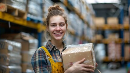 A Smiling Warehouse Employee