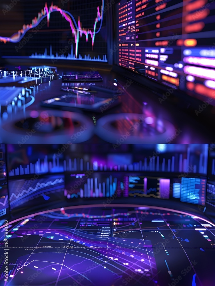 Poster comprehensive financial data visualization for futures and options trading analysis