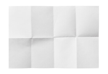 Folded paper sheet, isolated on white background