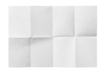 Folded paper sheet, isolated on white background