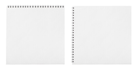 Set of blank square notepads or albums, cut out