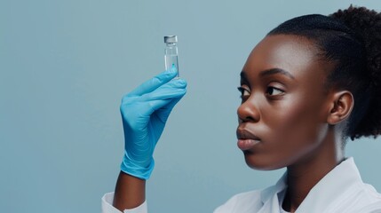 A Scientist Examining a Test Tube