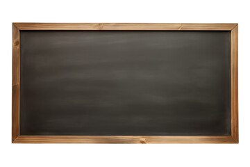 Blackboard. Wooden frame. Isolated on transparent background.