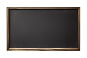 Blackboard with wooden frame. Isolated on transparent background.