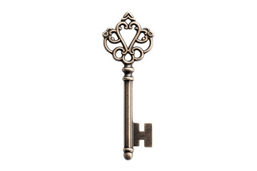 antique key isolated on white