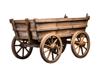 Fototapeta premium This wooden wagon is perfect for transporting goods and materials.