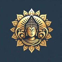 Fototapeta premium AI Generate of Luxury Premium Symbol Vector of Vesak Day with Buddha Statue, Buddha, Lantern, Candle Light, Lotus