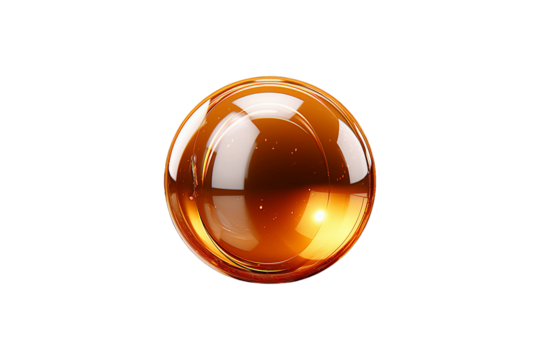 Round Bead isolated on transparent background.