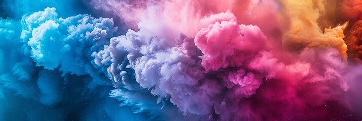 Fototapeta premium A colorful cloud of smoke with a rainbow of colors