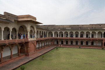 Fototapeta premium Agra, India: Agra Red fort. The fortifications near the Taj Mahal are a World Heritage Site