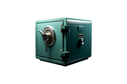 Safe Deposit Locker isolated on transparent background.
