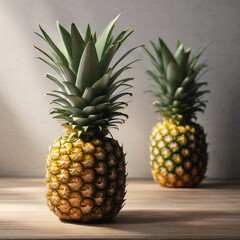 Fototapeta premium pineapple on a wooden table