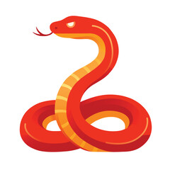 Red Snake. Chinese Zodiac. Year of the Snake.