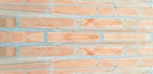 The red brick wall of the old house, the background of the red brick wall of the old house