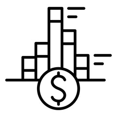 Business graph icon