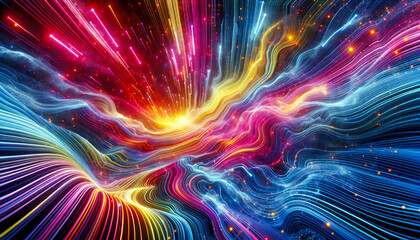 abstract neon line colorful background