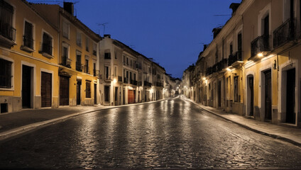 Fototapeta premium Deserted Village Street Scene