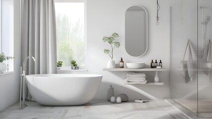 modern bathroom in light colours