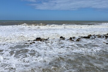 Lido di Ostia - Mare agitato dal pontile